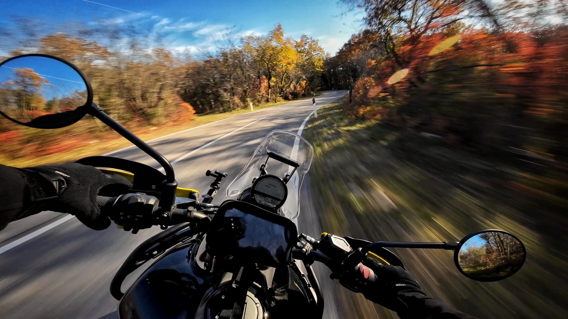 Josue on his motorcycle in Mexico City